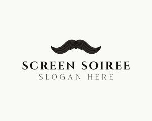 Gentleman Moustache Hair logo design