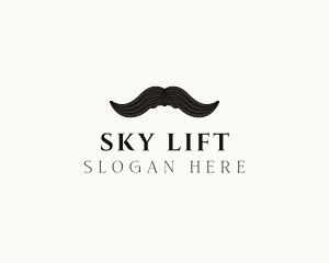 Gentleman Moustache Hair logo design