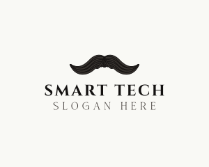 Gentleman Moustache Hair logo design