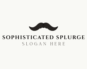 Gentleman Moustache Hair logo design