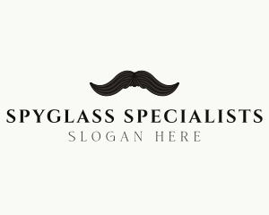 Gentleman Moustache Hair logo design