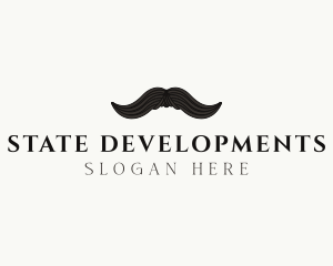 Gentleman Moustache Hair logo design