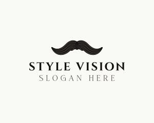 Gentleman Moustache Hair logo design