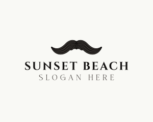 Gentleman Moustache Hair logo design