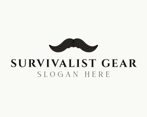 Gentleman Moustache Hair logo design