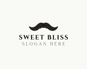 Gentleman Moustache Hair logo design