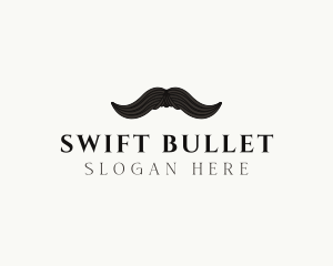 Gentleman Moustache Hair logo design