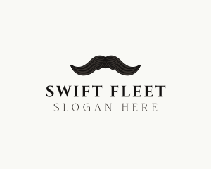 Gentleman Moustache Hair logo design