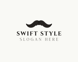 Gentleman Moustache Hair logo design