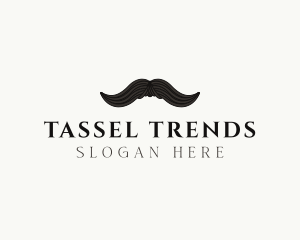 Gentleman Moustache Hair logo design