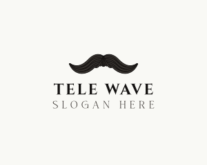 Gentleman Moustache Hair logo design