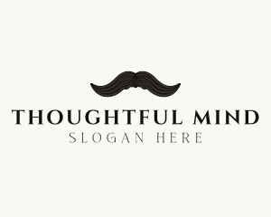 Gentleman Moustache Hair logo design