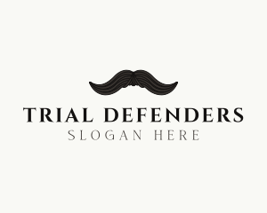 Gentleman Moustache Hair logo design