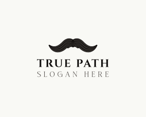 Gentleman Moustache Hair logo design