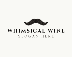 Gentleman Moustache Hair logo design