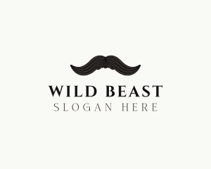 Gentleman Moustache Hair logo design