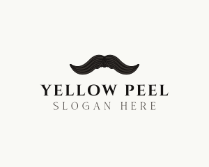 Gentleman Moustache Hair logo design