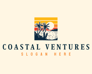 Tropical Beach Resort logo design