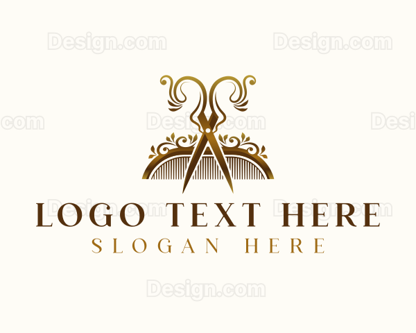 Luxury Comb Scissors Logo