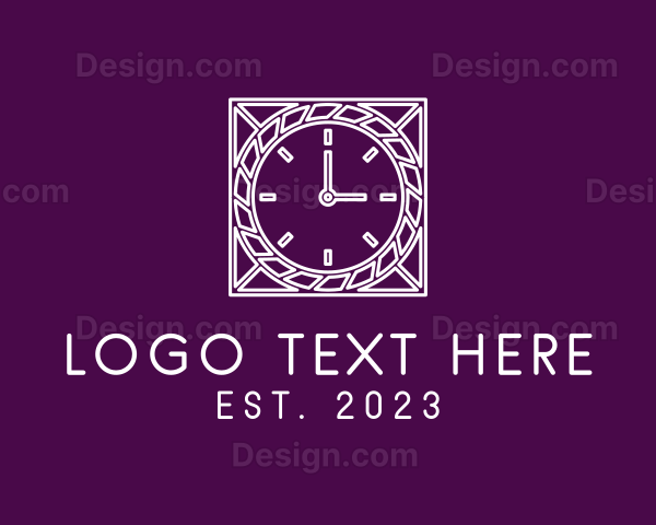 Ornate Clock Timer Logo