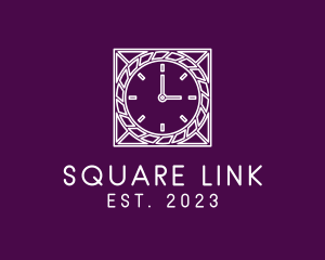 Ornate Clock Timer logo design