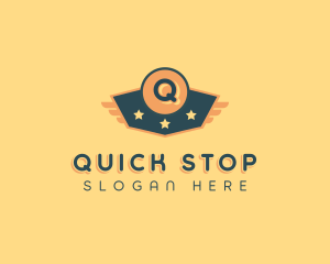 Retro Star Wings Business logo design