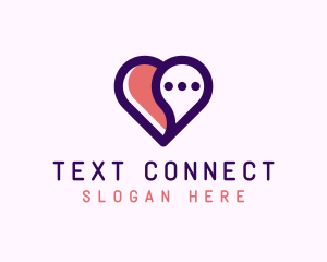 Love Heart Chat logo design