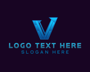 Cyber Technology Letter V logo