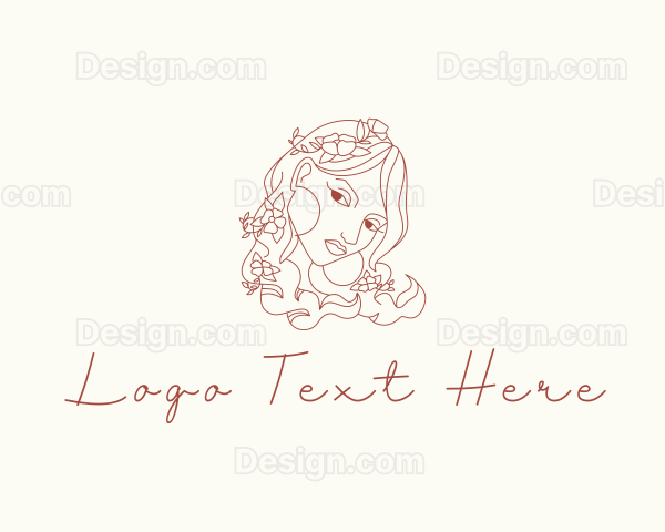 Floral Woman Deity Logo