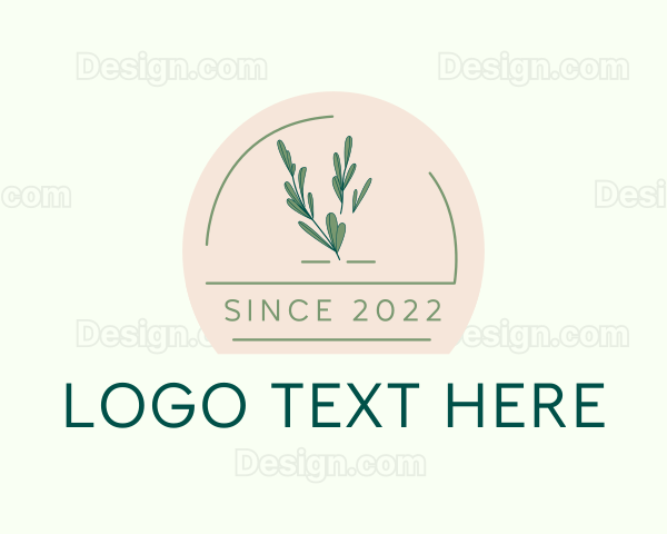 Natural Herb Badge Logo