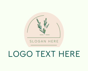 Natural Herb Badge Logo