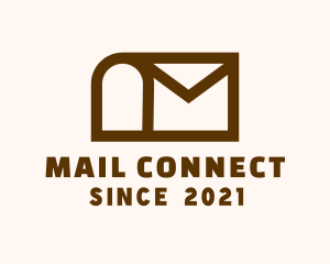 Brown Mailbox Envelope logo design