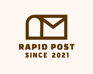 Brown Mailbox Envelope logo design