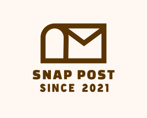 Brown Mailbox Envelope logo design