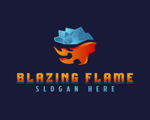 Fire Ice Temperature logo design