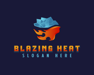 Fire Ice Temperature logo design