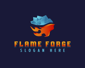 Fire Ice Temperature logo design