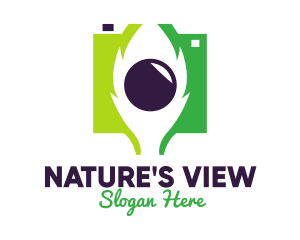 Green Nature Lens logo design