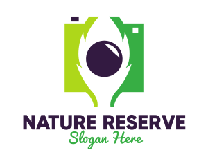 Green Nature Lens logo design