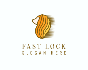 Fast Lion Head logo design