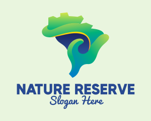 Brazil Nature Map  logo design