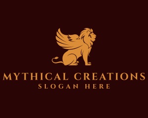 Mythical Lion Wing logo design