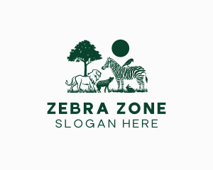 Wild Animals Zoo logo design