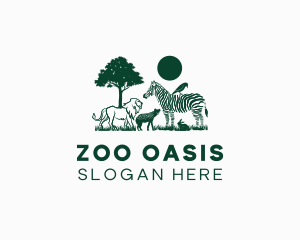 Wild Animals Zoo logo design