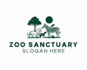 Wild Animals Zoo logo design