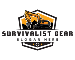 Construction Excavator Demolition logo design