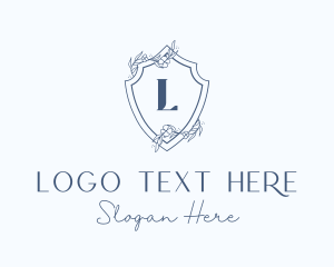 Elegant Floral Shield logo