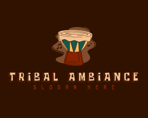 African Music Drum logo design