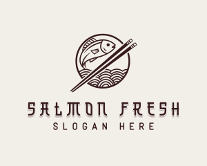 Salmon Fish Sushi logo