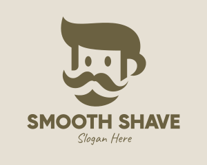 Old Mustache Man  logo design